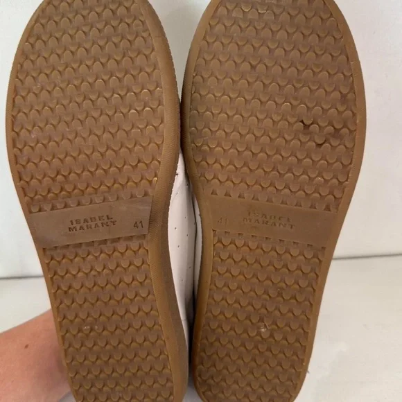 Isabel Marant Black and White Leather Sneakers - Picture 6 of 8